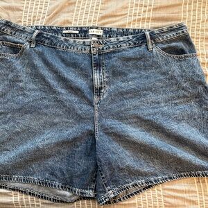 Ava & Viv Blue Denim Midi Shorts